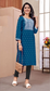 Plus - Blue Rayon Embroidery Kurti