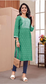 Plus - Green Rayon Embroidery Kurti