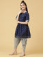 Girls - Blue Dhoti Kurta Set