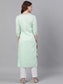 Plus - Green Satin Straight Kurti