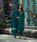 Teal Viscose Kurta with Bottom and Dupatta