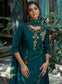 Teal Viscose Kurta with Bottom and Dupatta