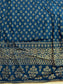 Blue Rayon Foil Print Anarkali Kurti