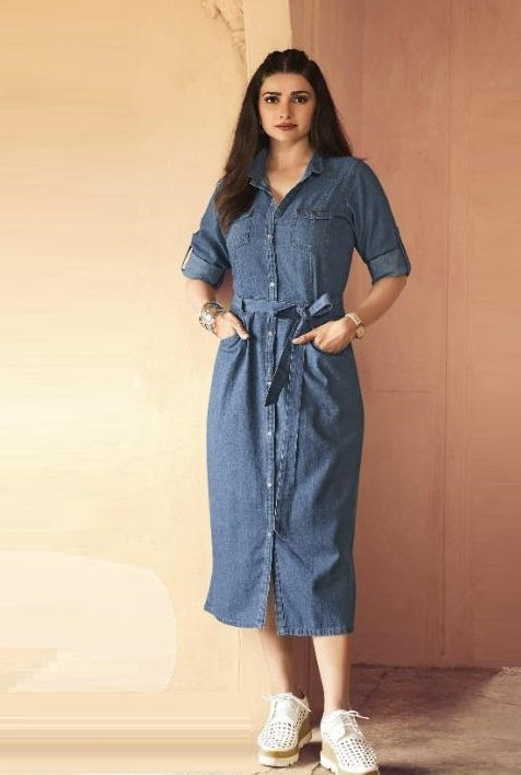 Denim With Four Pockets Kurti