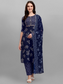 Midnight Blue Rayon Kurta with bottom and Dupatta