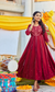 Burgundy Rayon Anarkali Kurti