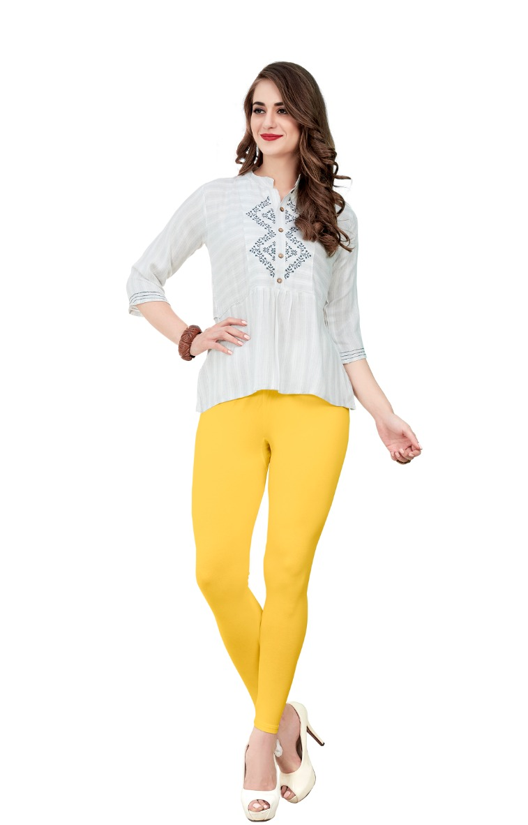 Buy Cliths Women's Yellow Cotton Ankle Length Leggings Online at Low Prices  in India - Paytmmall.com