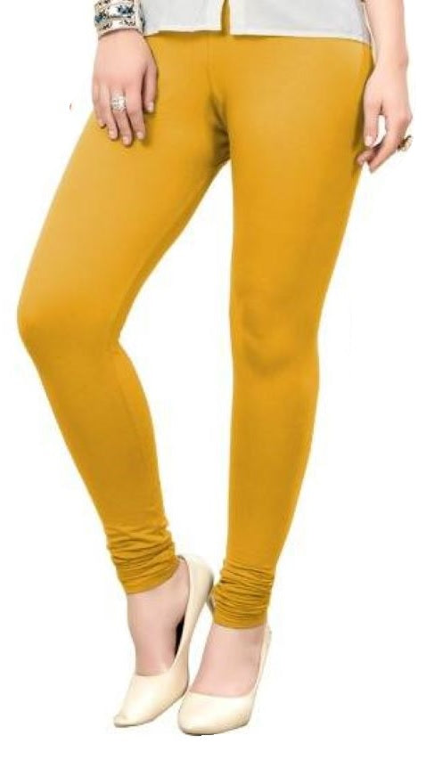 Mustard Yellow Solid Full-Length Leggings