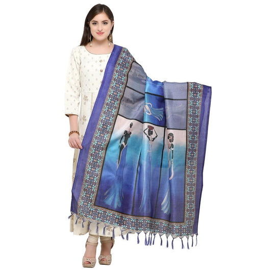 Ethnic Dupatta with Women Statue