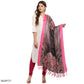 Pink Dupatta with Floral Pattern