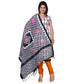 Blue and Pink Dupatta with Checked Pattern