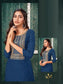 Royal Blue Modal Silk Straight Kurti