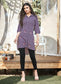 Purple Georgette High-Low Tunics Top